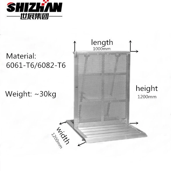 Crowd Control Barrier Fence Aluminum Stage Barriers